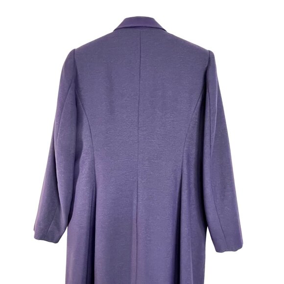 Perchè Couture Womens Purple Long Coat & Skirt Set Size 12 Career Professional - Picture 4 of 16